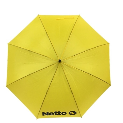 印刷を用いる黄色いガラス繊維 フレームの傘の自動50インチ