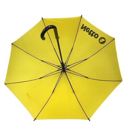 印刷を用いる黄色いガラス繊維 フレームの傘の自動50インチ