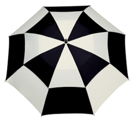カスタマイズされたロゴの防風のガラス繊維のゴルフ傘の二重おおい