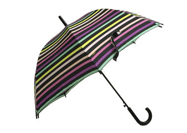 多彩なしまのある自動車の女性のための開いた棒の傘雨証拠の会社のグリップ