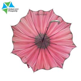 密集した強い自動車の雨の日の開いた棒の傘のピンクの長さ70-100cm