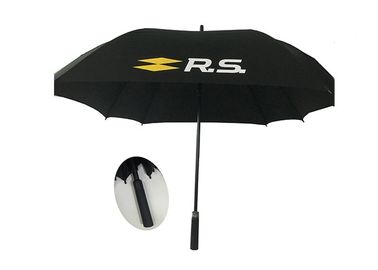 正方形の形の黒の繭紬のシルク スクリーンのロゴの昇進のゴルフ傘