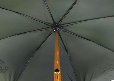Jの棒の木のハンドルの傘23インチの金属のフレームによってカスタマイズされるロゴの設計
