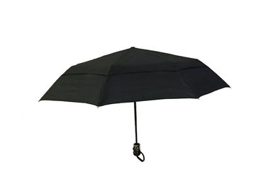 風の吹く天気のための黒く強い折り畳み式旅行傘の二重層
