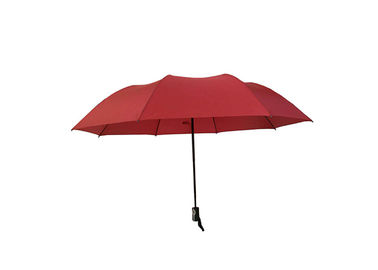 赤い防風の折り畳み式の傘風の吹く天気のための27インチの強い丈夫