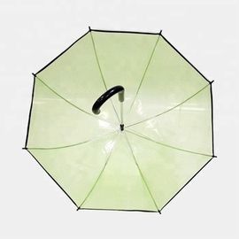 緑POEの明確なドーム形の傘、黒いトリムが付いている密集した泡傘