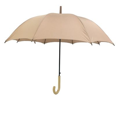 熱い販売Uは金属シャフトの古典的な傘の木のハンドルを肋骨で補強する