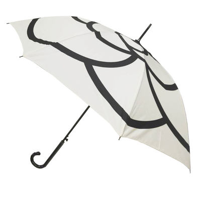 防風Jの形のハンドル23&quot;自動開いた棒の傘