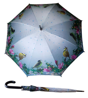 女性のための8mmの金属シャフトの防風のまっすぐな傘