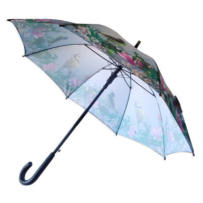 女性のための8mmの金属シャフトの防風のまっすぐな傘
