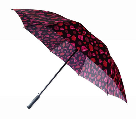 折り畳み式の8mmの金属シャフトの女性のための赤い唇の傘