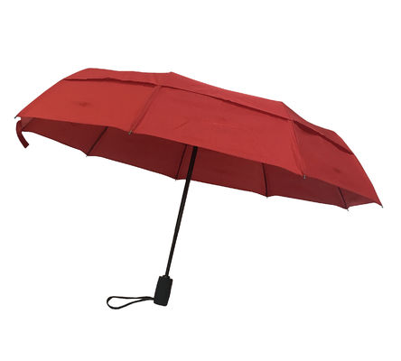 アマゾン換気のための折り畳み式の傘フル オートの防風の赤い2つの層の