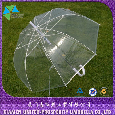 防水Jのハンドル8mmの金属シャフト透明な雨傘