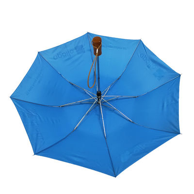 強い防風の2つの折目の繭紬の紫外線ゴルフ傘