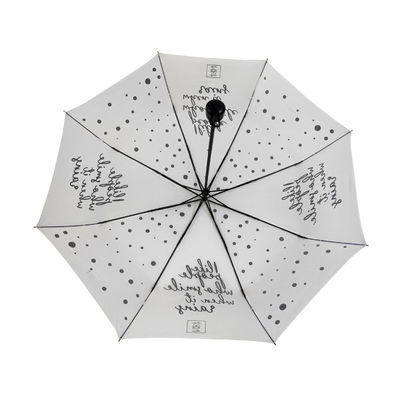 8肋骨の買い物袋との自動開いた近い小型折る傘のデジタル印刷