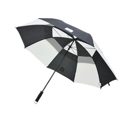 手動金属フレームのまっすぐなハンドルが付いている防風のゴルフ傘