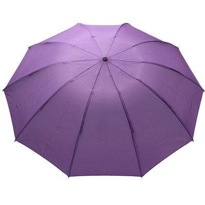 BSCIは3折る傘の紫色色の防水自動開いた終わりを承認した
