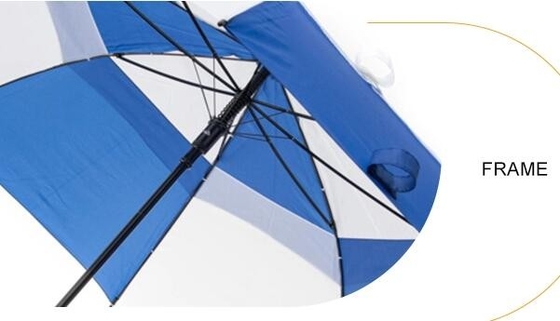 RPETの繭紬の金属フレームのガラス繊維の肋骨が付いている二重おおいのゴルフ傘