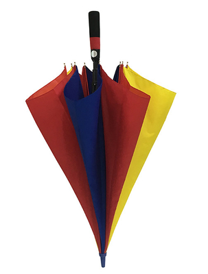 130cmのガラス繊維の肋骨が付いている190T繭紬の虹色の傘
