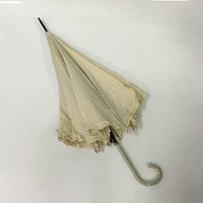 RPETの繭紬のプラスチックJのハンドルが付いている自動女性傘の直径105CM