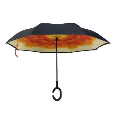 Cのハンドルが付いている繭紬の逆によって逆にされる傘を印刷する完全なデジタル