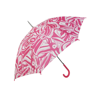 190T繭紬のまっすぐな印刷された広告の傘