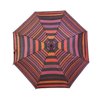 自動開いた近い折る繭紬の防風の縞の傘