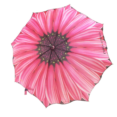 EN71創造的な花は女性のための3折る傘23 Inchx8Kを形づけた