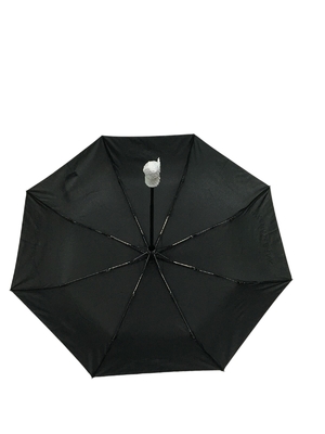 防風の二重ガラス繊維の肋骨の傘の黒色Dia 95cm