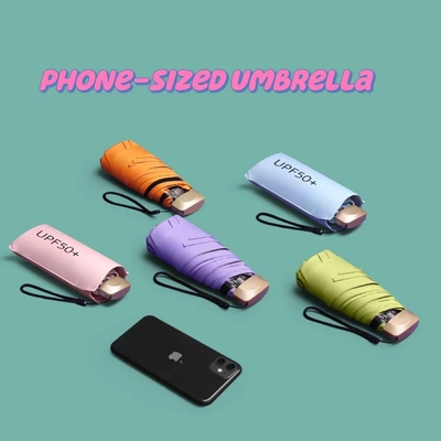 超極小 UVカット 携帯用 5本折り傘 ミニポケット傘