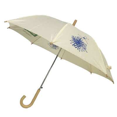 ガラス繊維肋骨の金属フレームの自動開いた棒の傘の木のハンドルの傘