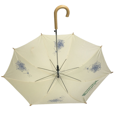 ガラス繊維肋骨の金属フレームの自動開いた棒の傘の木のハンドルの傘