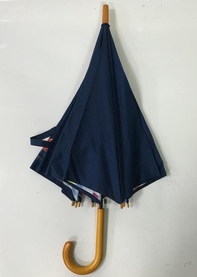 2つの層の金属シャフトの自動開いた木の傘
