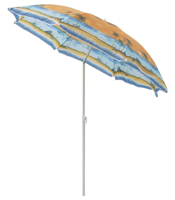 42インチ ストレイラブル メタルビーチ傘 UPF 50 保護 210T オックスフォード布