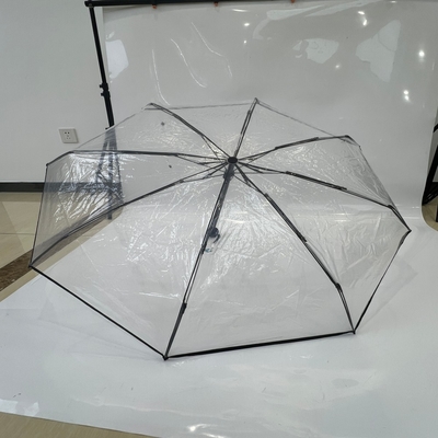 21インチ 5折りたたみカバー 雨のための透明の傘 手動オープン機能