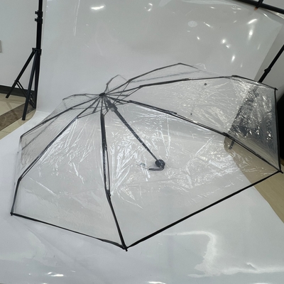 21インチ 5折りたたみカバー 雨のための透明の傘 手動オープン機能