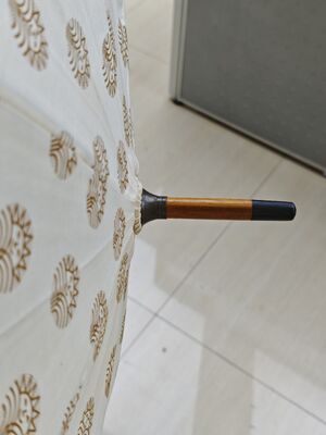 23インチ オートオープンスティック傘 綿の麻とガラス繊維の肋骨