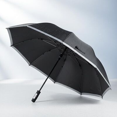 オープン直径105cm,ガラス繊維の肋骨,反射型エッジトリミングの大きな自動旅行傘