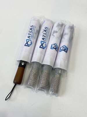 木製のハンドル傘 23 インチ 軽量 3 折り傘