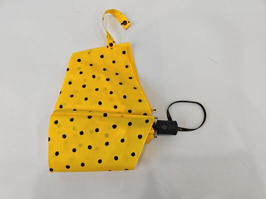 ゴムコーティングハンドル付き105cmオープン径自動トラベルアンブレラ、持ち運びしやすい26cm折りたたみ長