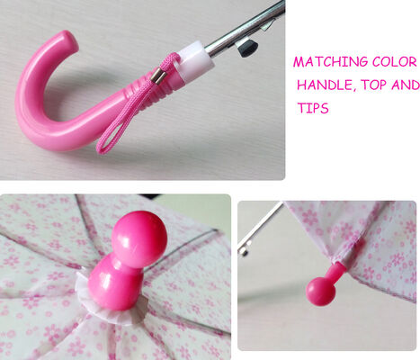 オープン直径90未満 子供用 コンパクト傘 プラスチックハンドル メタルフレームとメタルシャフトを含む