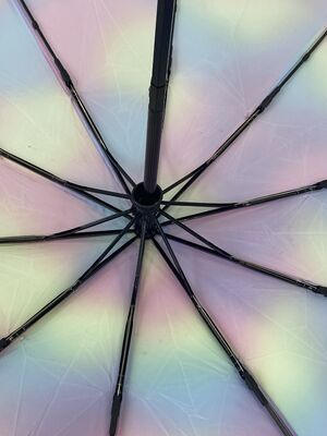 全自動折りたたみ傘強化防逆リブ UPF50 UVカット 3つ折りトラベル