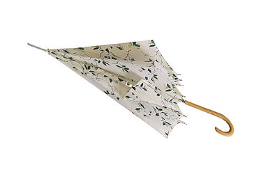 小さい印刷されたまっすぐな骨の木の棒の傘、女性自動傘