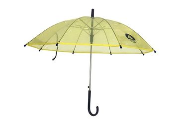 密集した子供の明確な傘の黄色POE Materailsのプラスチック ホックのハンドル
