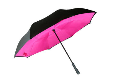 雨輝やきの天候のために多彩な190T繭紬の大人の逆によって逆にされる傘
