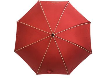 赤い繭紬の風の内部の完全なパネルの印刷を用いる抵抗力があるゴルフ傘