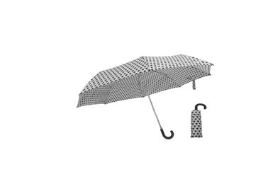軽量の折る傘、3つの折目の傘アルミニウム フレームJのハンドル
