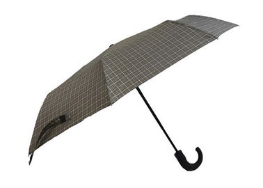 人の贅沢OEM自動旅行傘によって曲げられるハンドルの点検の印刷の生地