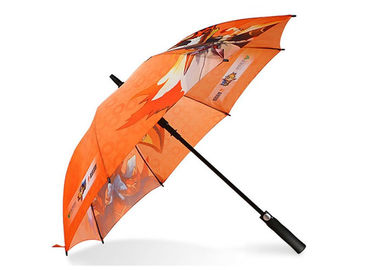 強い防風のゴルフ傘はロゴの熱伝達の印刷をカスタマイズしました