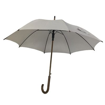 木シャフトおよび木のハンドルの傘が付いている23インチのまっすぐな自動開いた傘